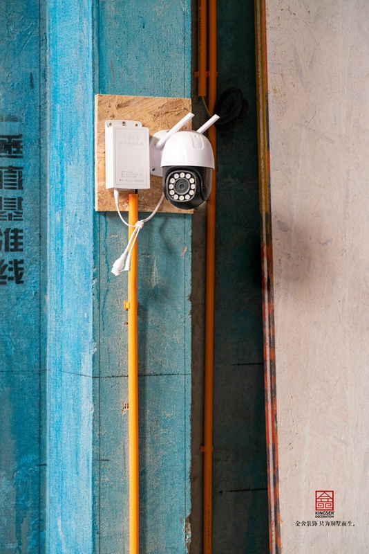 石家莊榮盛御府裝修水電階段施工現場