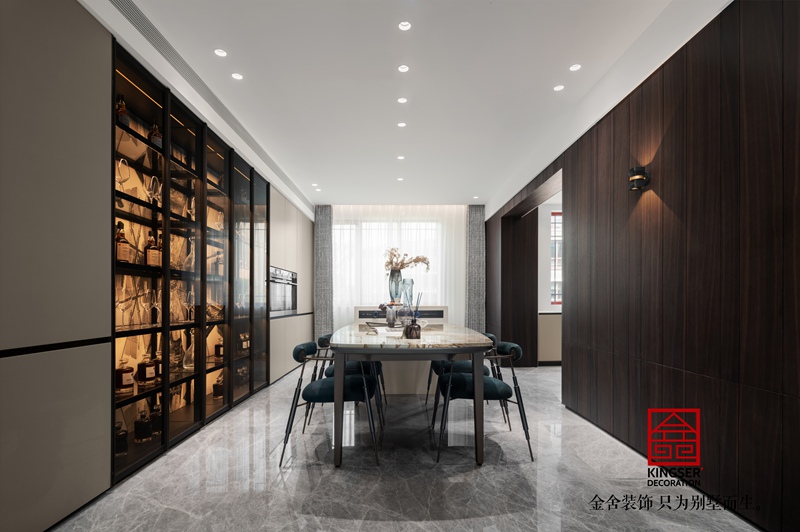 御河上院210㎡新中式風格裝修實景