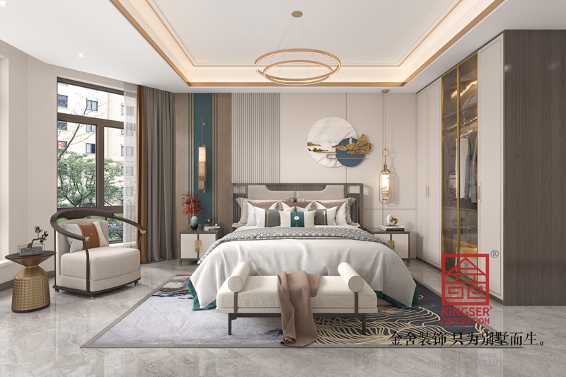 國仕山190平現代風格臥室裝修設計