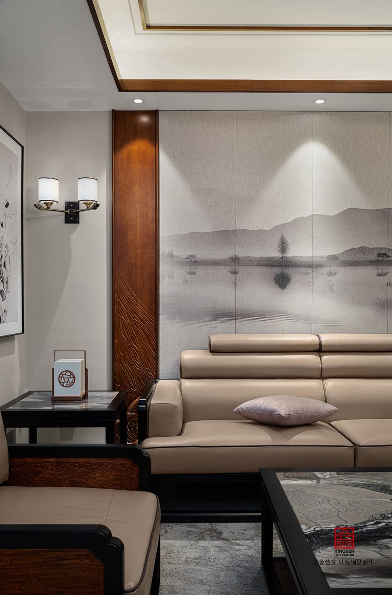 保利拉菲公館中式風(fēng)格裝修實景圖